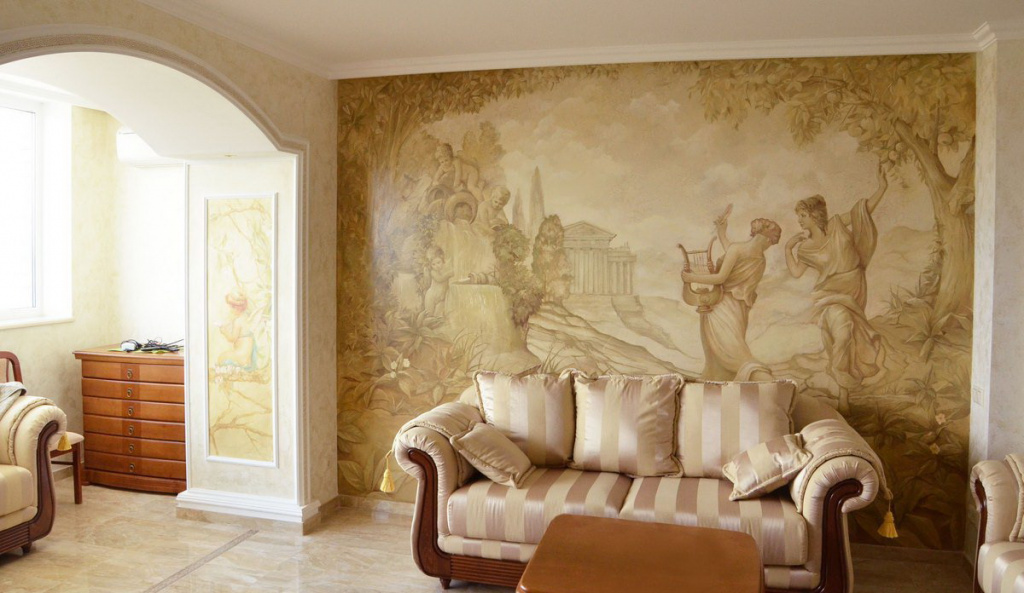 Определите стиль вашего интерьера и выберите подходящую фреску.
